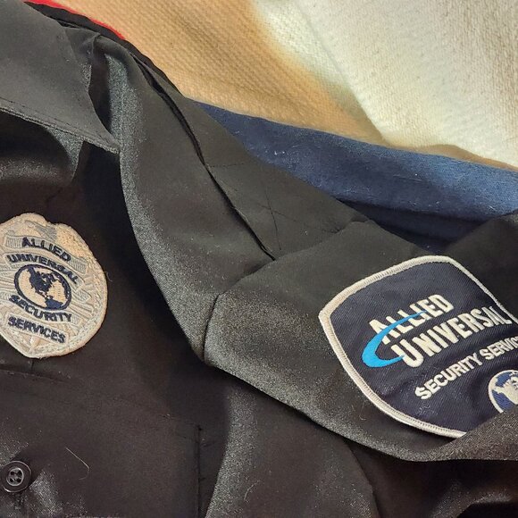National Patrol Permanent Press Black SS Allied Universal EMT Work Shirt 19-19.5 - Picture 12 of 16